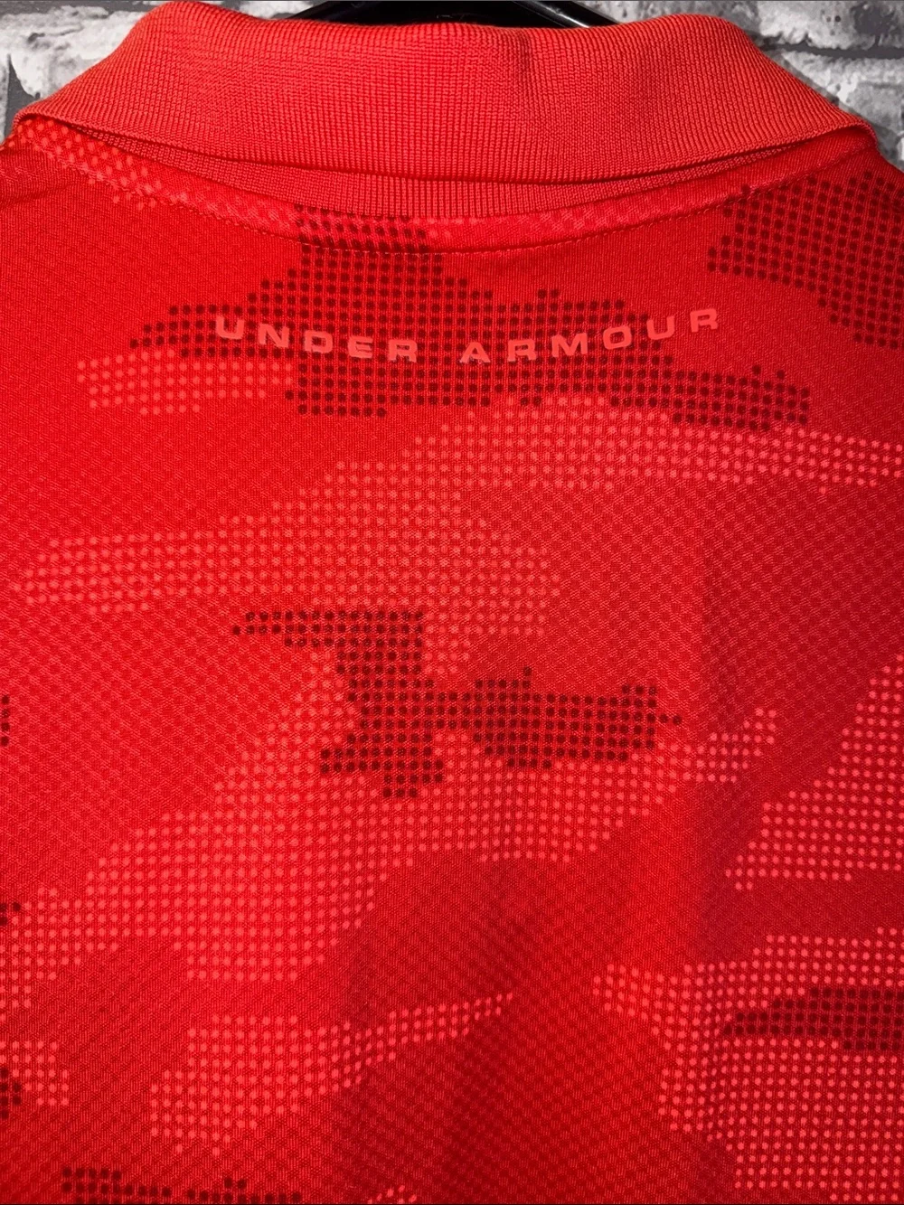 Under Armour Red Camo Performance Polo